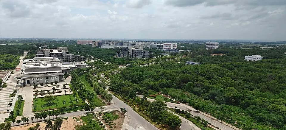 View across the IIT Hyderabad campus