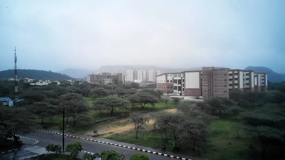 Campus and lecture theatre complex at MNIT Jaipur