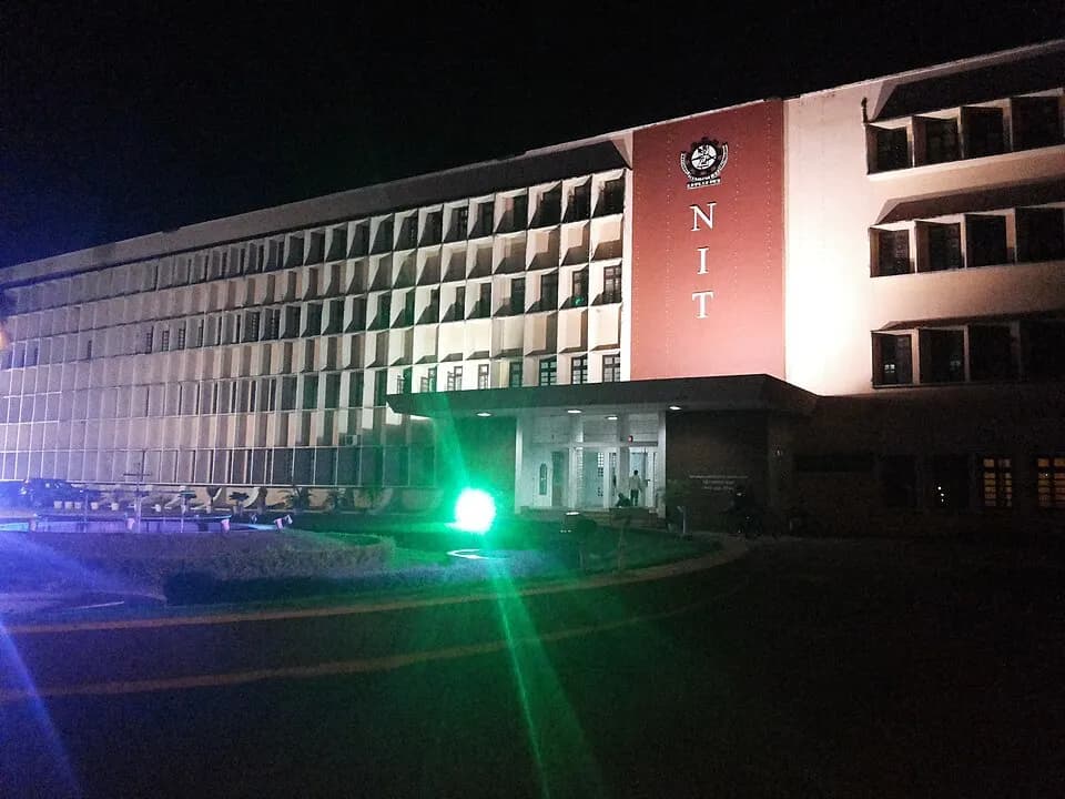 Main building of NIT Rourkela at night
